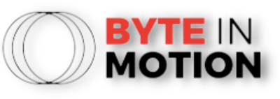 logo byte in motion